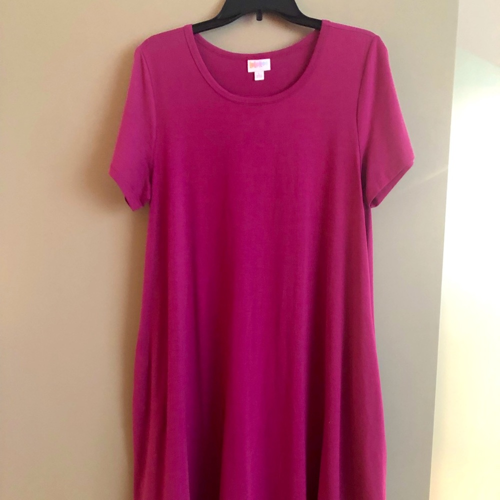 LuLaRoe Plum/Pink Carly Dress